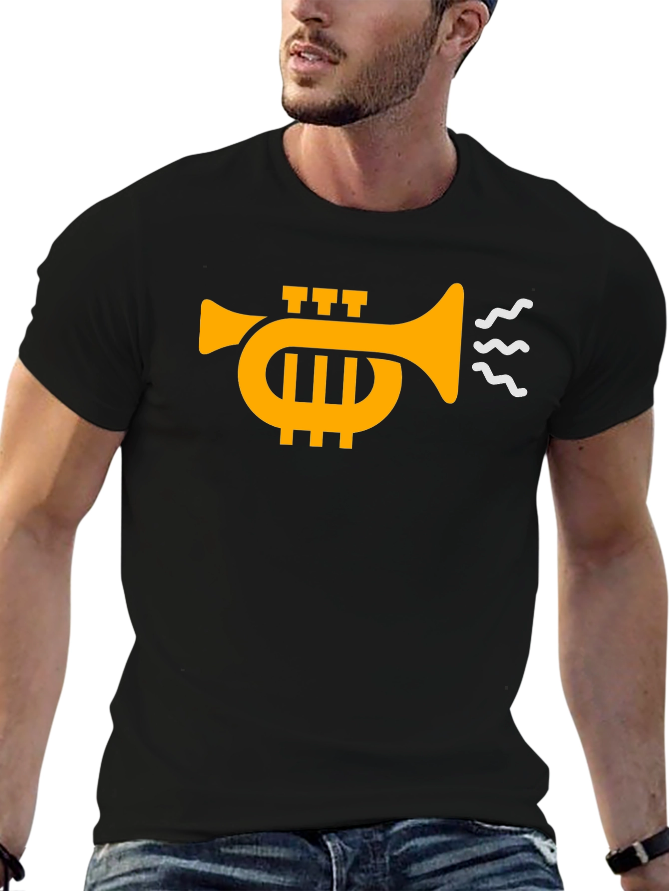Trumpet Graphic Black T-Shirt