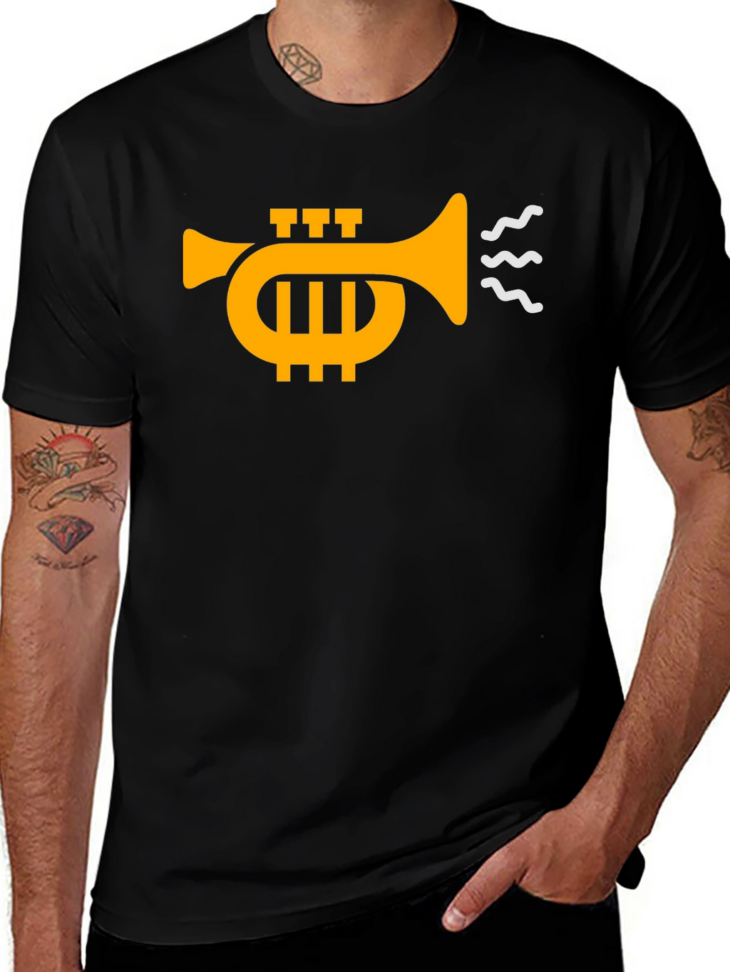 Trumpet Graphic Black T-Shirt
