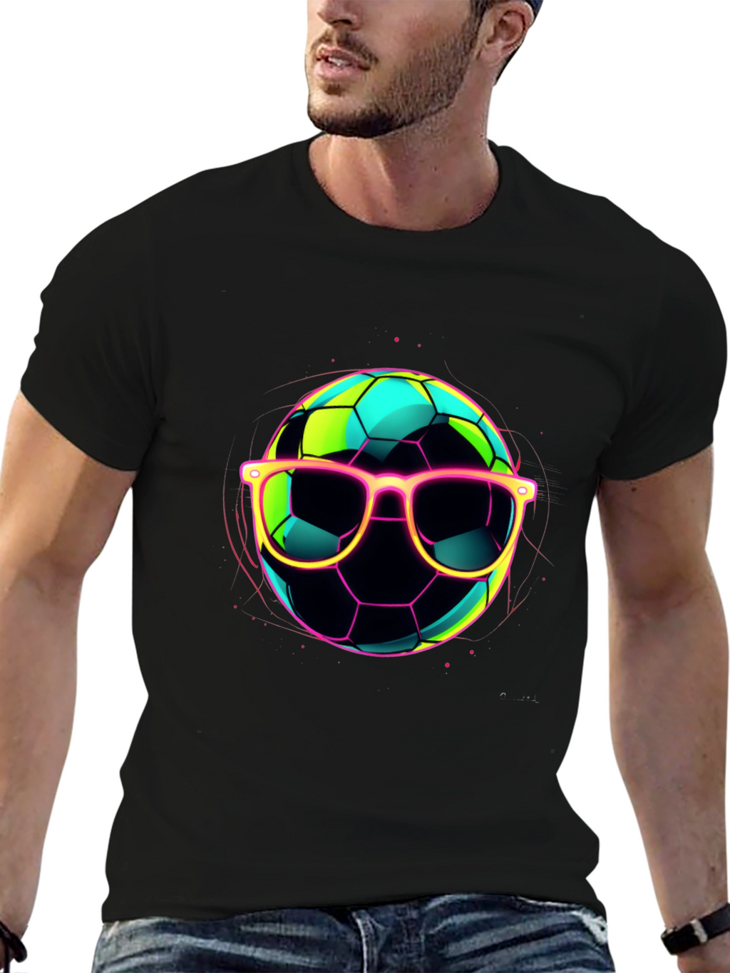 Cool Soccer Ball Graphic T-Shirt