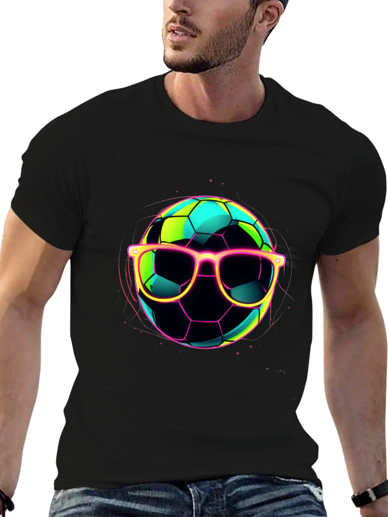 Cool Soccer Ball Graphic T-Shirt