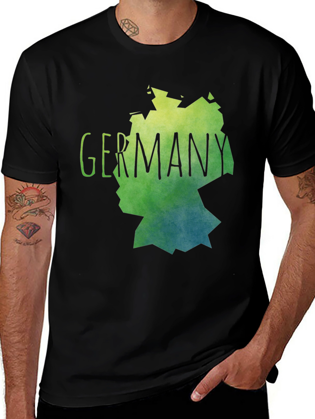 Germany Map Graphic Tee - Stylish Black T-Shirt
