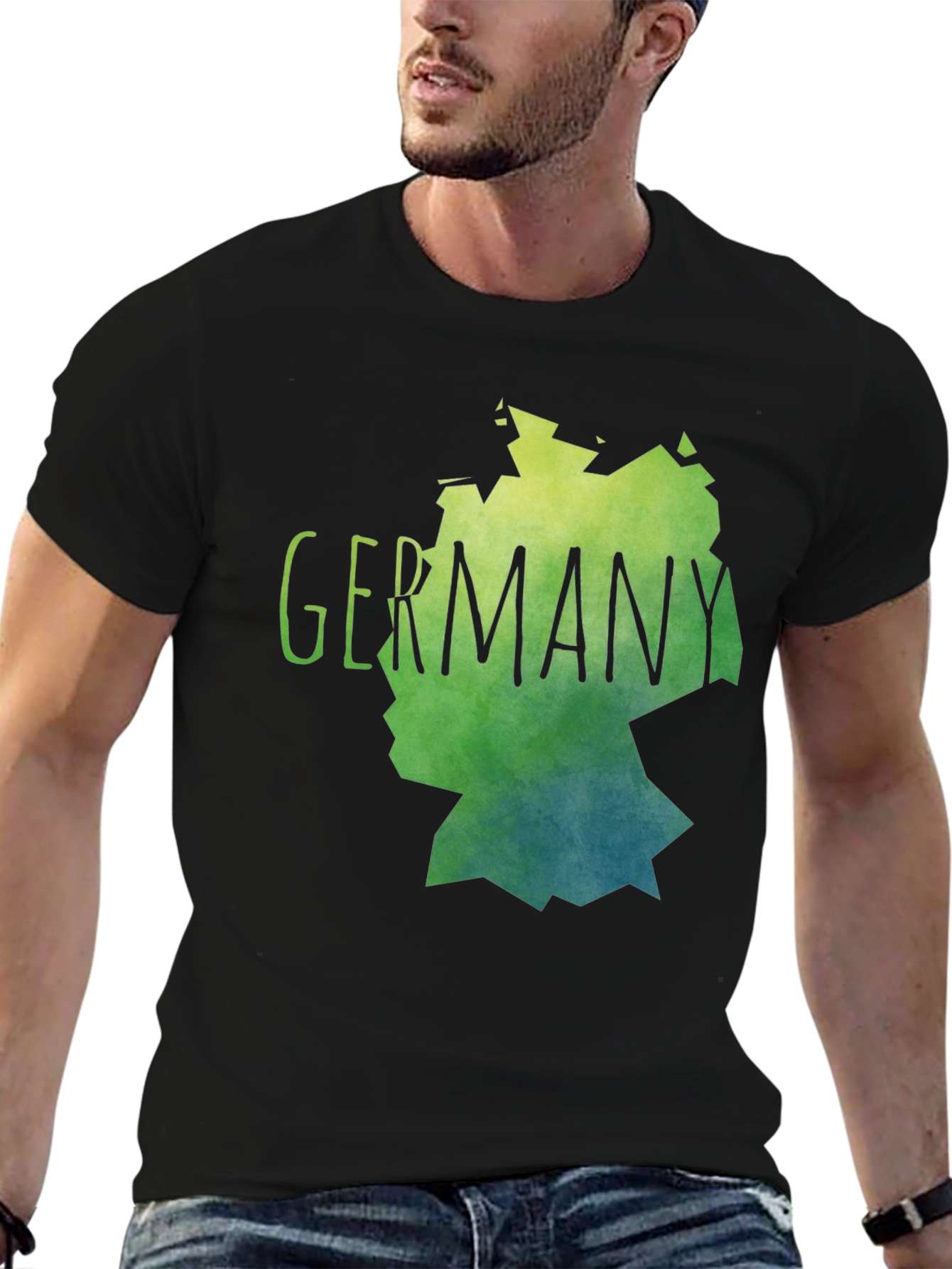 Germany Map Graphic Tee - Stylish Black T-Shirt