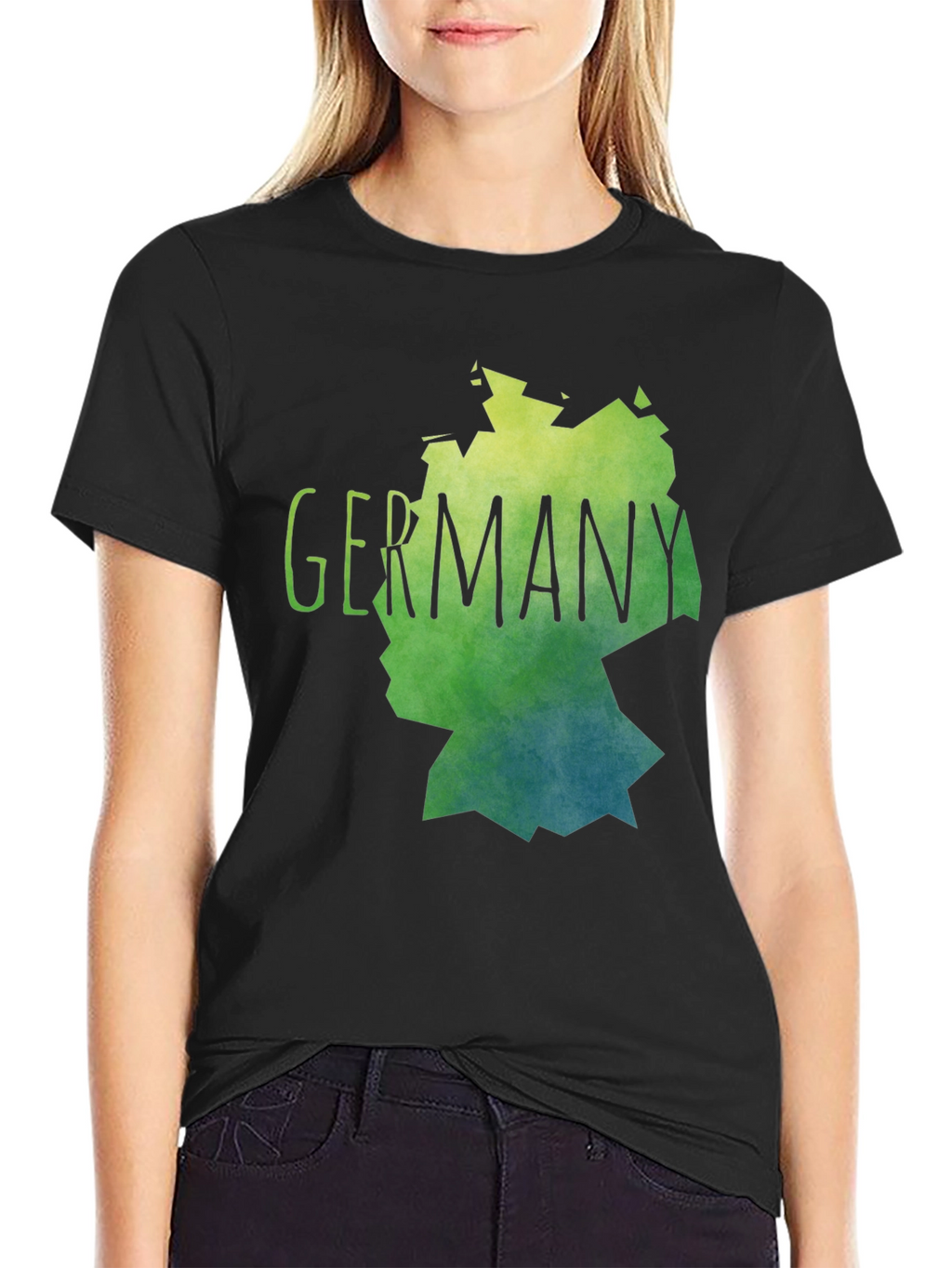 Germany Map Graphic Tee - Stylish Black T-Shirt