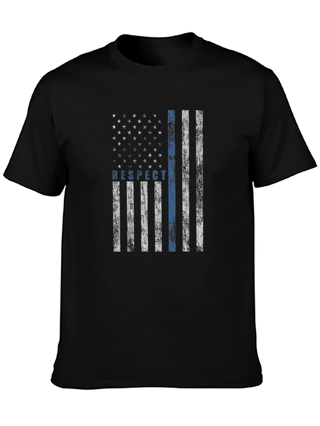 Respect the Blue Line Flag T-Shirt