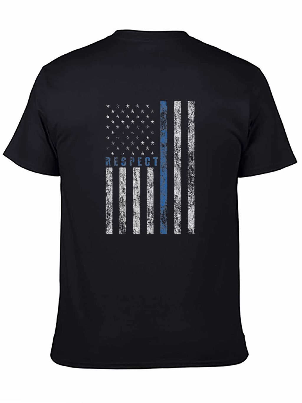 Respect the Blue Line Flag T-Shirt