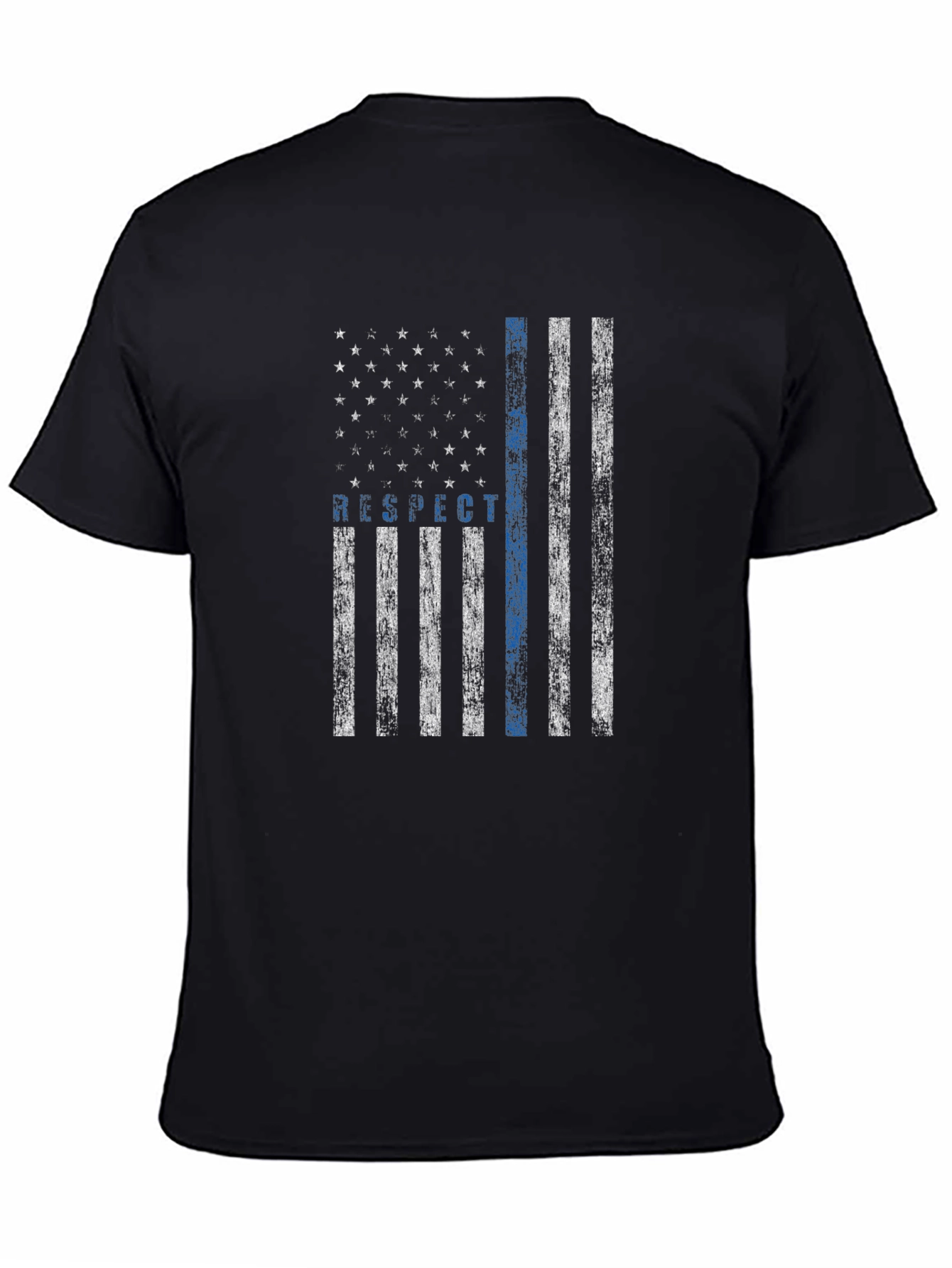 Respect the Blue Line Flag T-Shirt