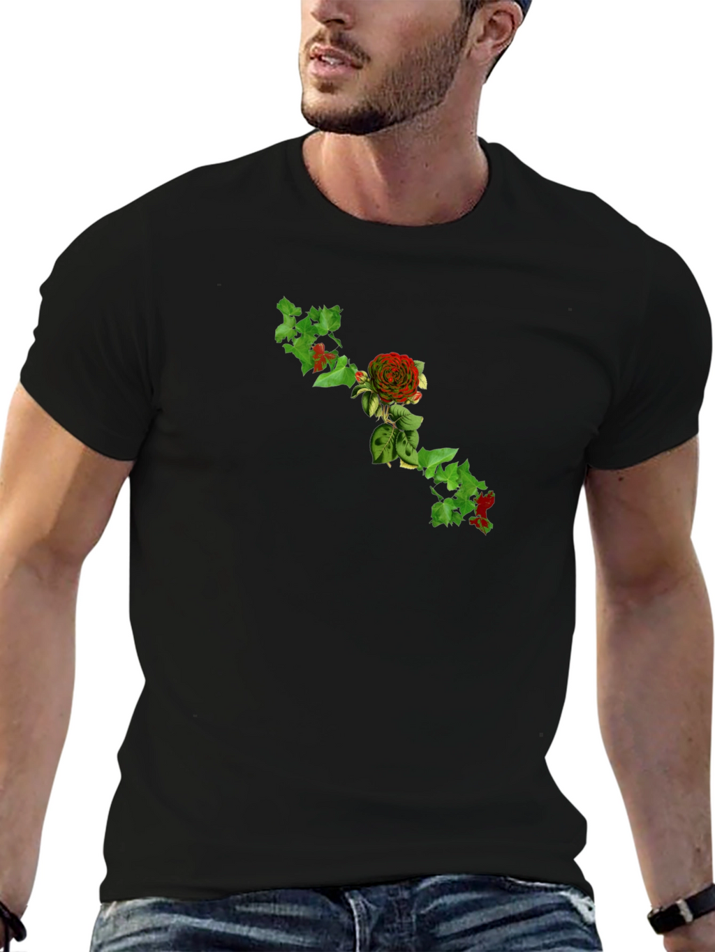 Rose and Ivy Black T-Shirt