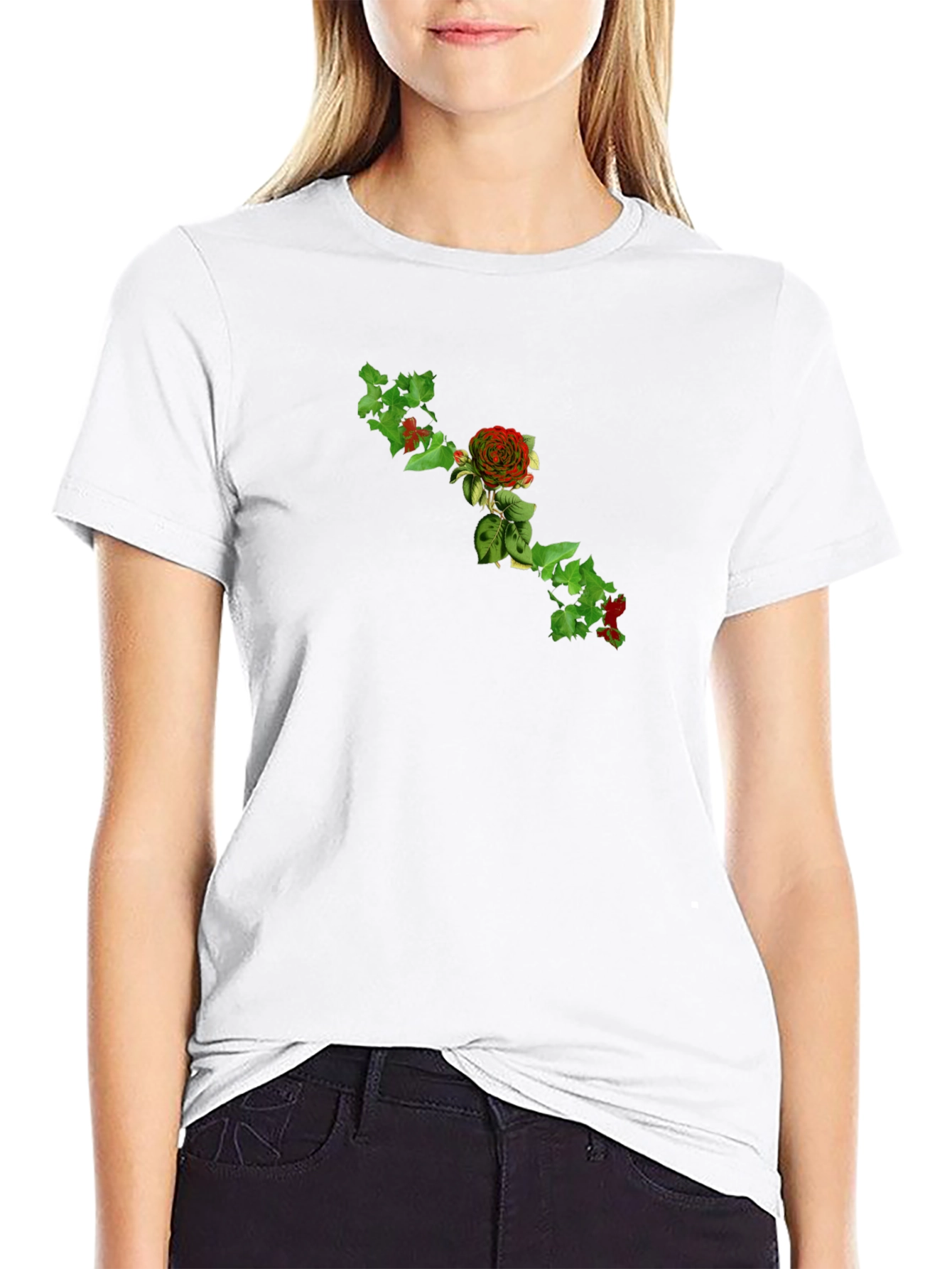 Rose and Ivy Black T-Shirt
