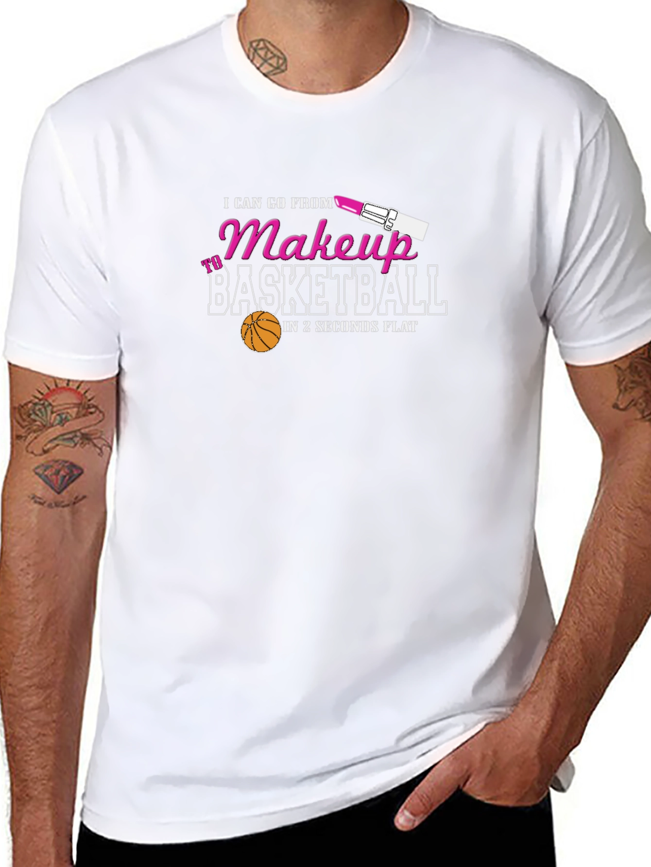 Makeup to Basketball Funny T-Shirt