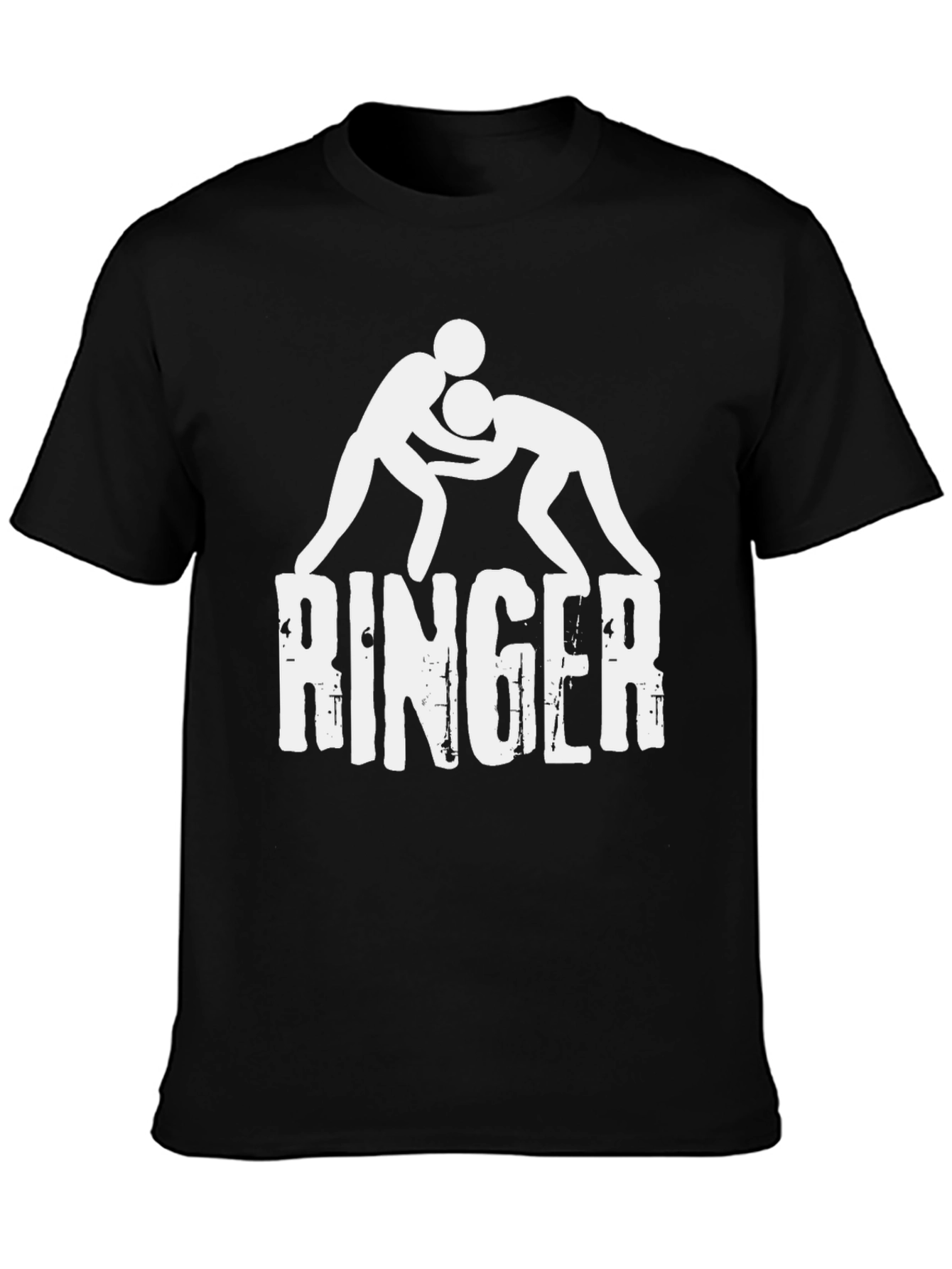 Ringer Wrestling Graphic Tee - Black