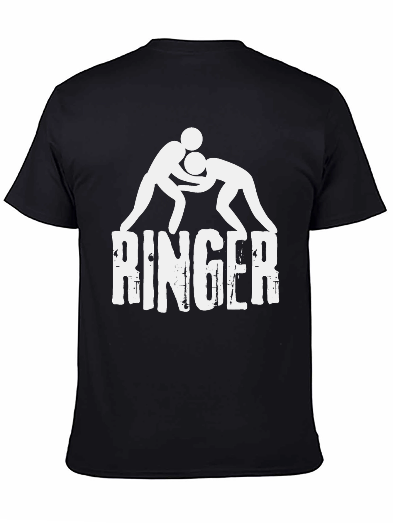 Ringer Wrestling Graphic Tee - Black