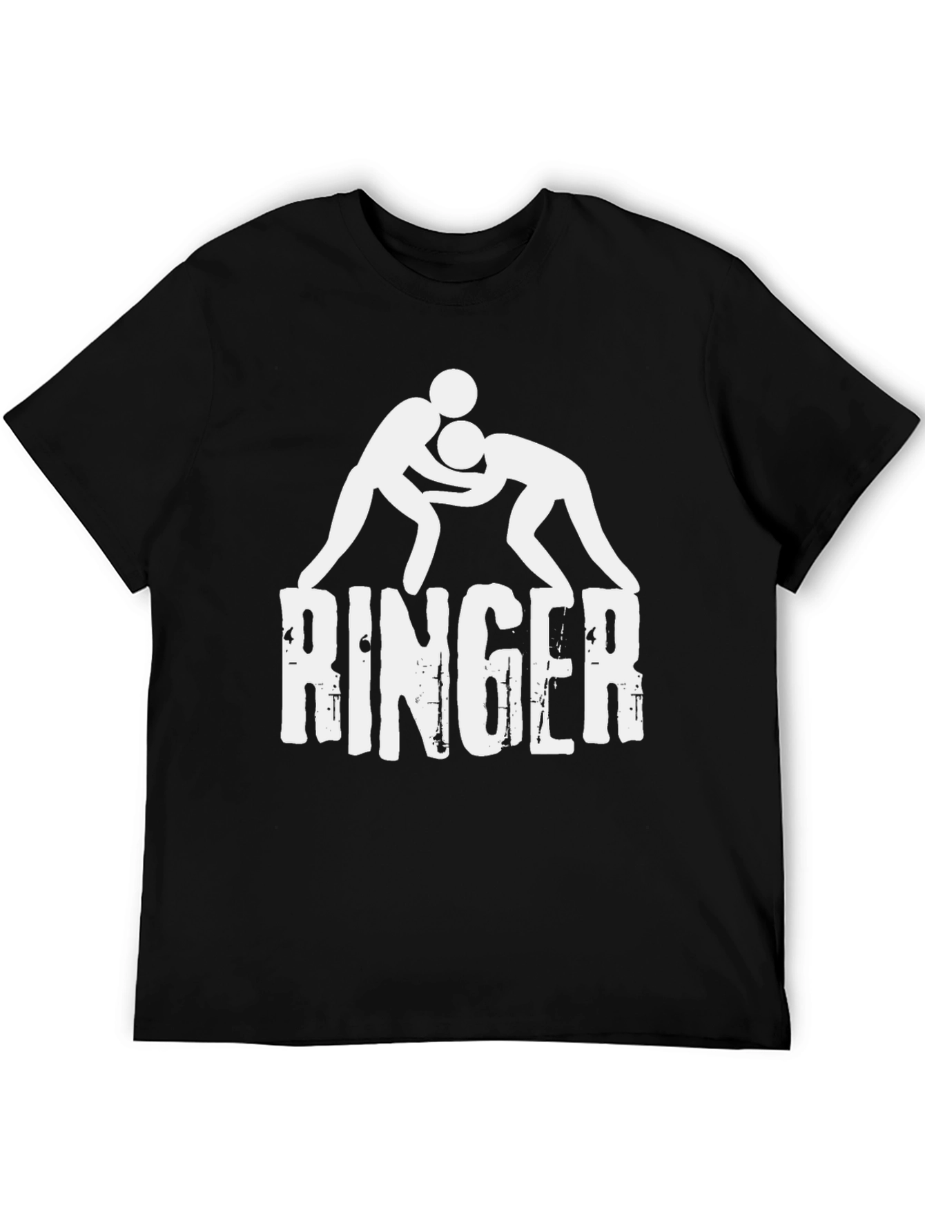 Ringer Wrestling Graphic Tee - Black