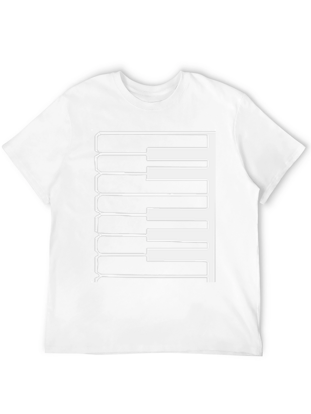 Piano Keys Graphic T-Shirt - Black
