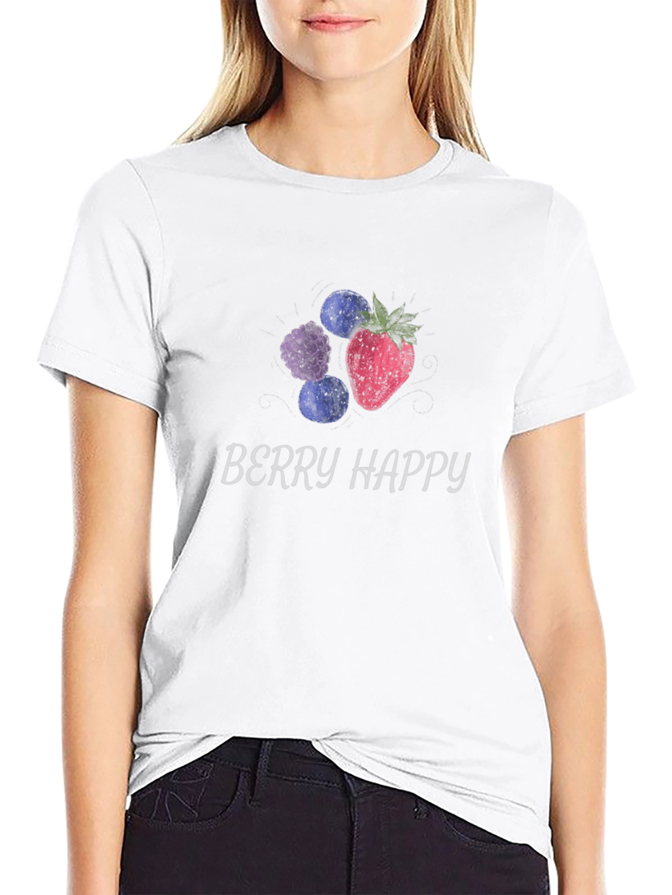 Berry Happy Graphic Tee - Unisex Soft Cotton Shirt