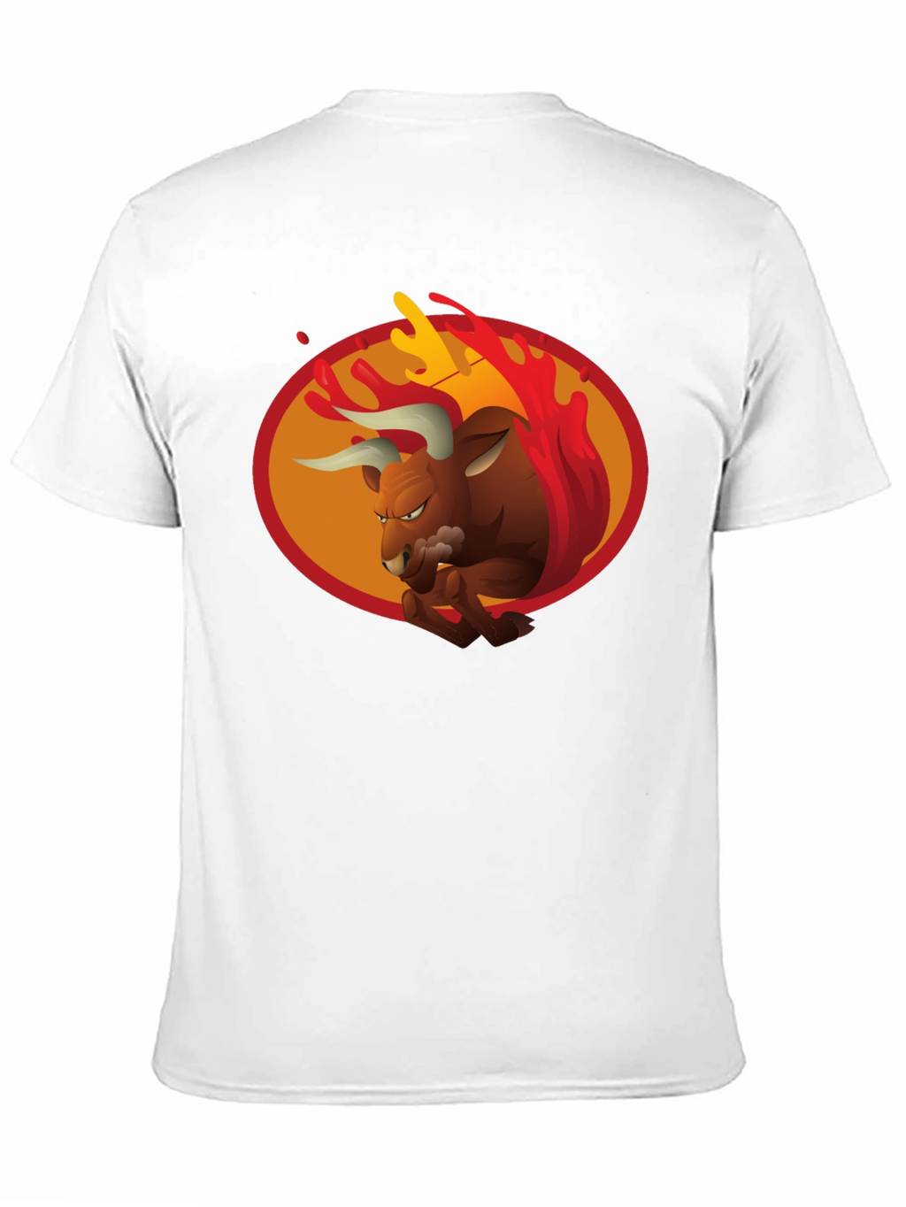 Fiery Bull Graphic Tee - Bold Black T-Shirt