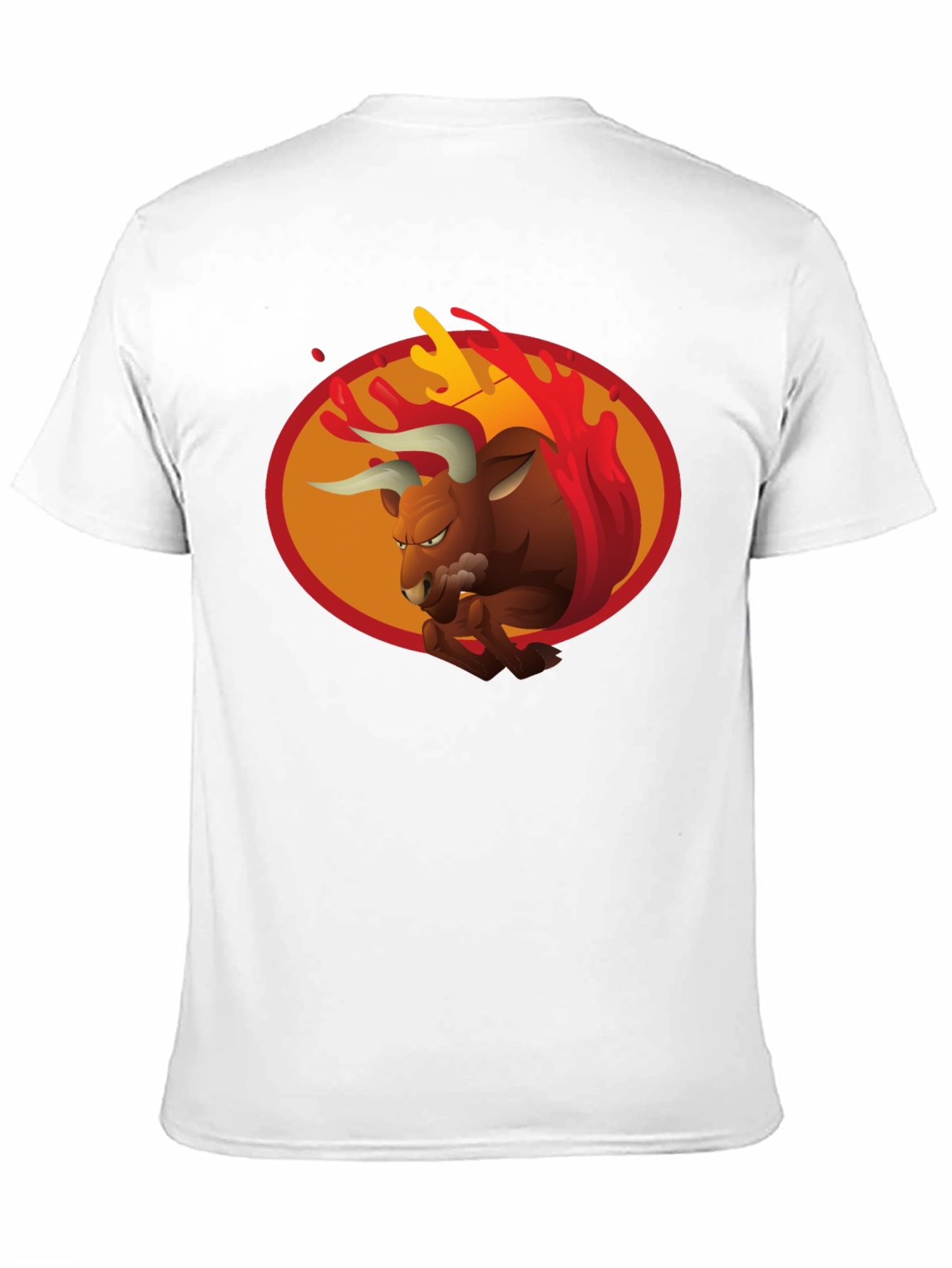 Fiery Bull Graphic Tee - Bold Black T-Shirt
