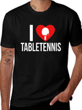 I Heart Table Tennis T-Shirt - Black