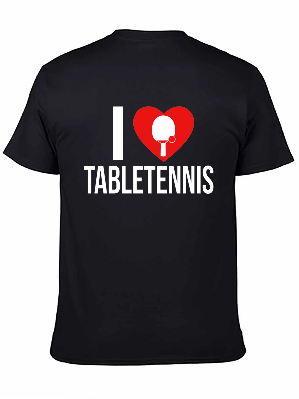 I Heart Table Tennis T-Shirt - Black
