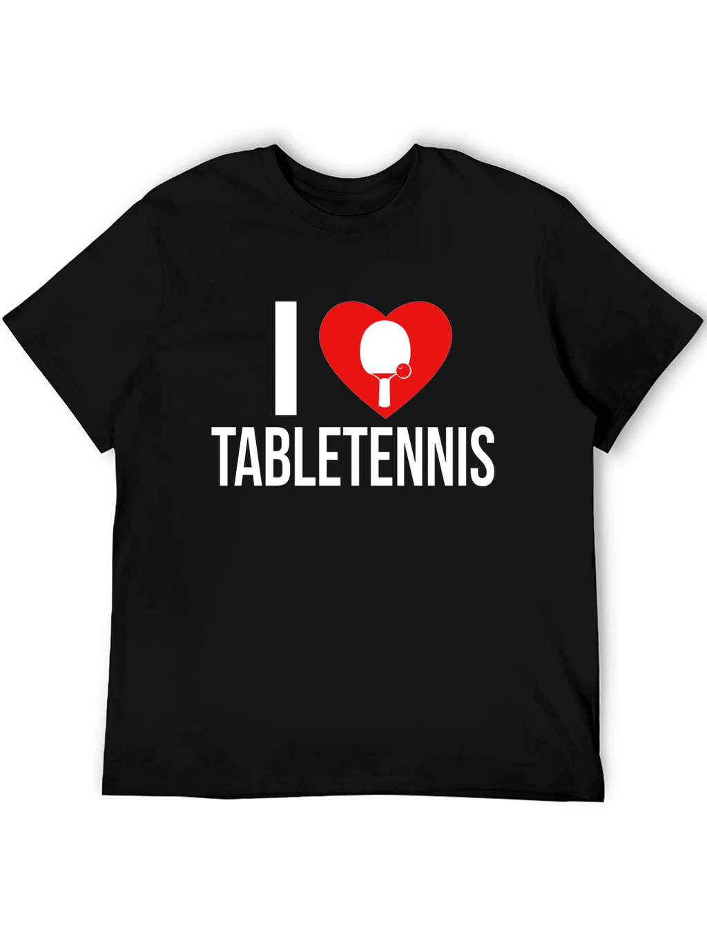 I Heart Table Tennis T-Shirt - Black