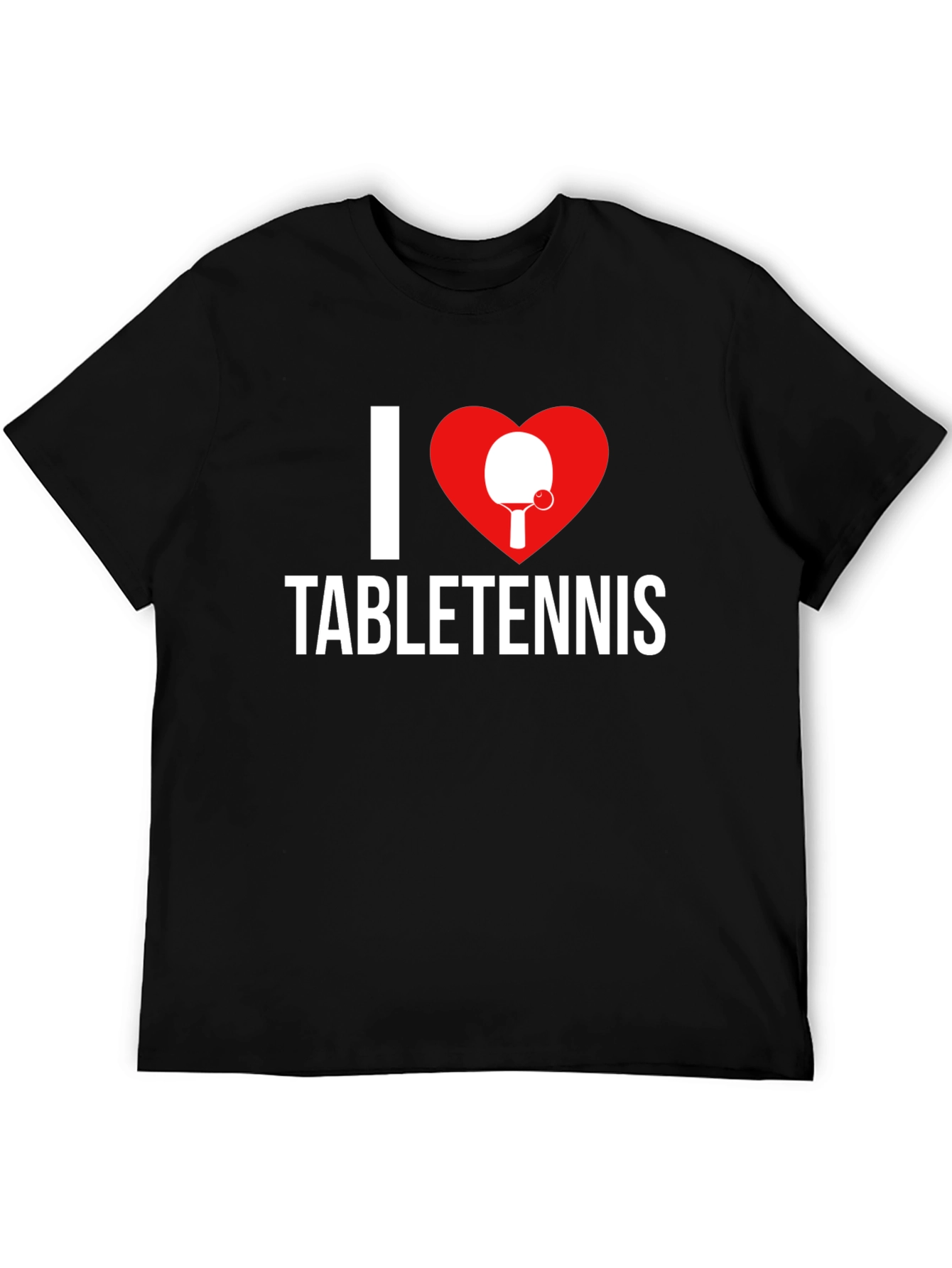 I Heart Table Tennis T-Shirt - Black