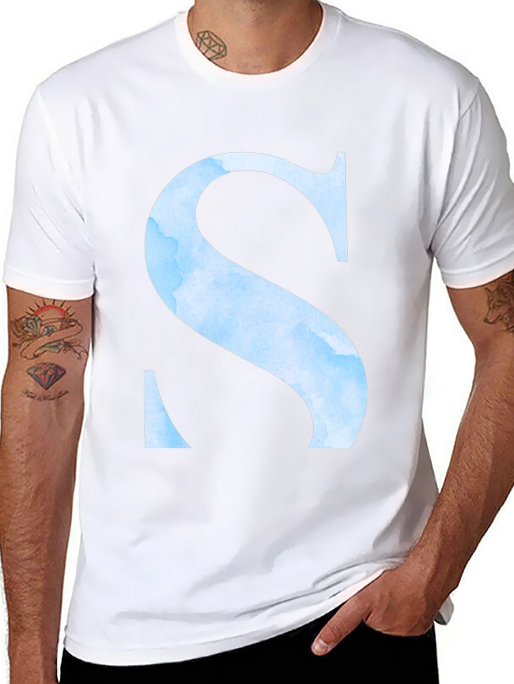 Letter S Graphic T-Shirt - Stylish Initial Tee