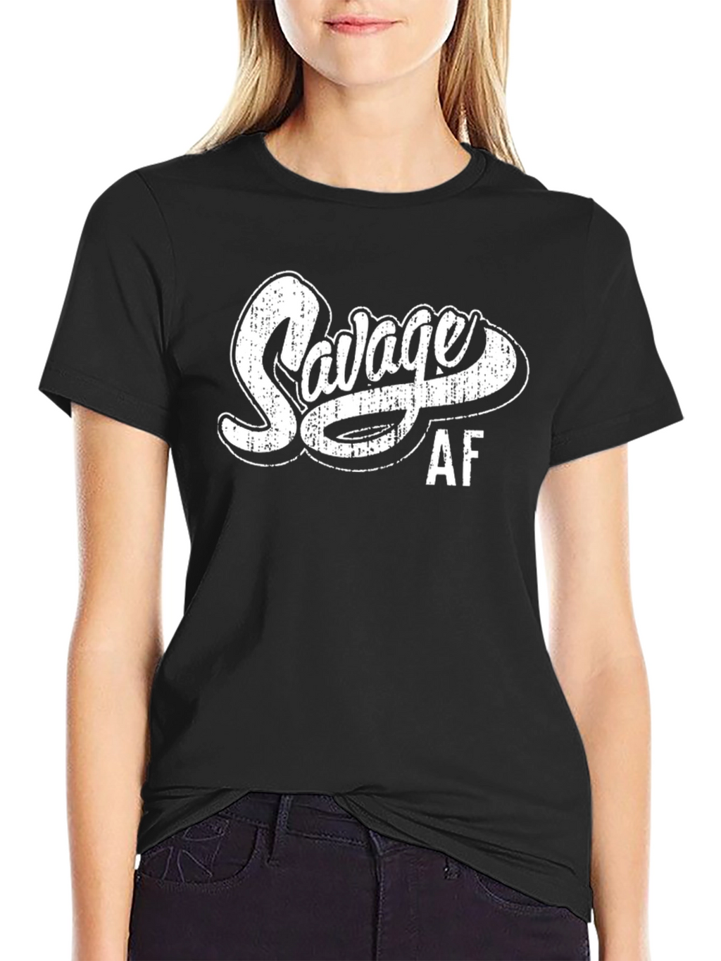 Savage AF Black Graphic Tee
