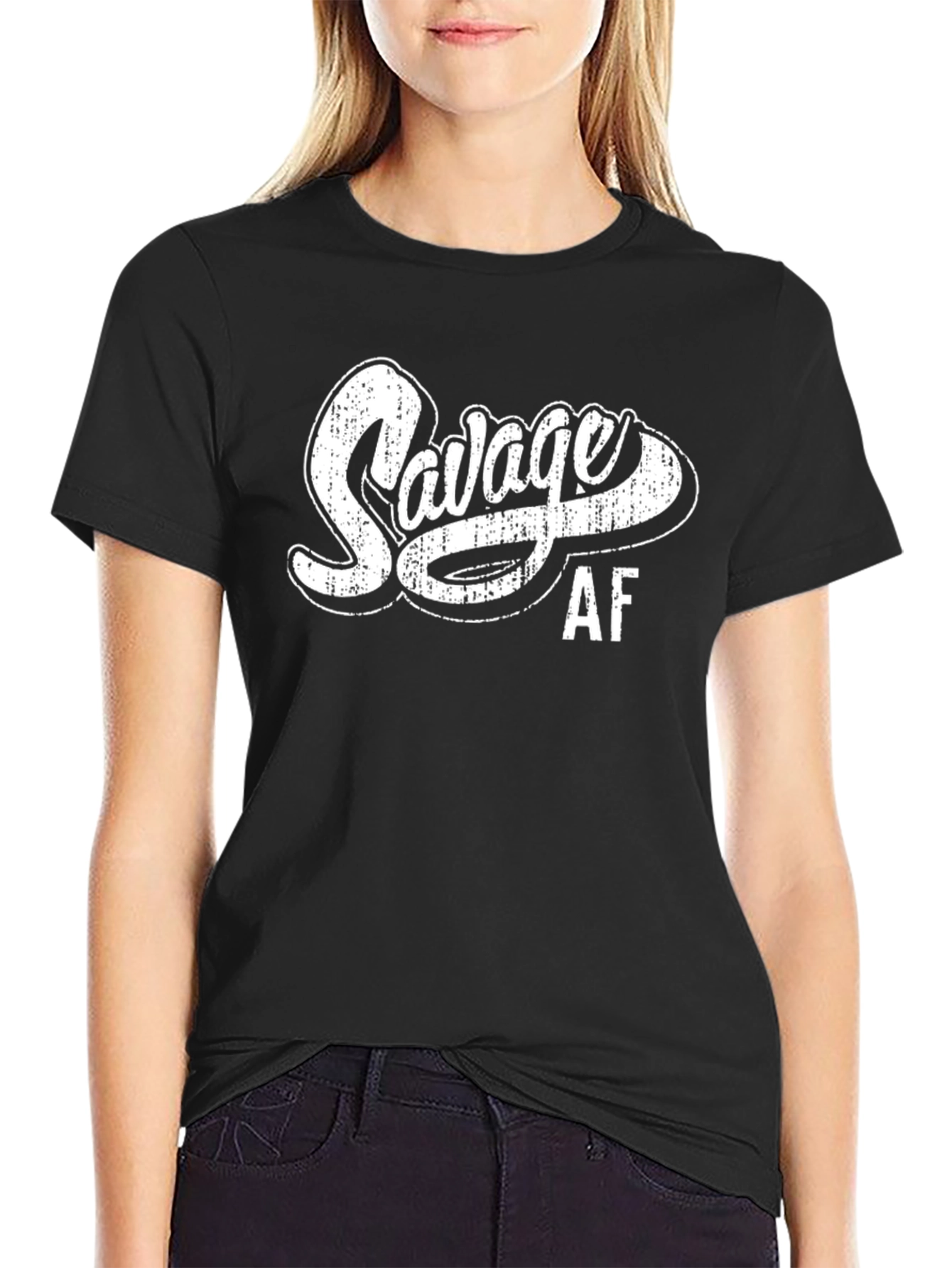 Savage AF Black Graphic Tee