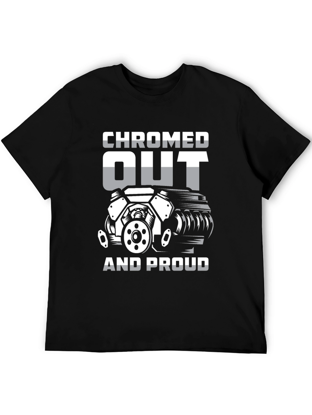 Chromed Out Engine T-Shirt - Mechanic Car Enthusiast Tee