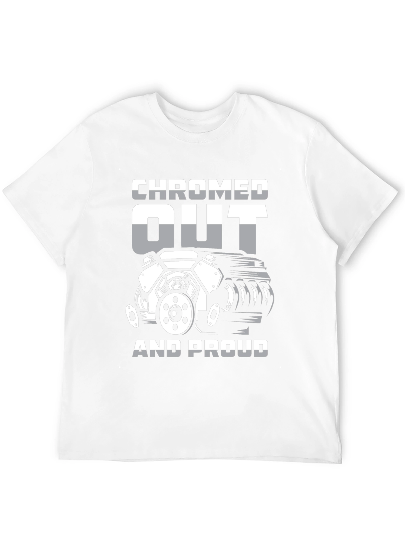 Chromed Out Engine T-Shirt - Mechanic Car Enthusiast Tee