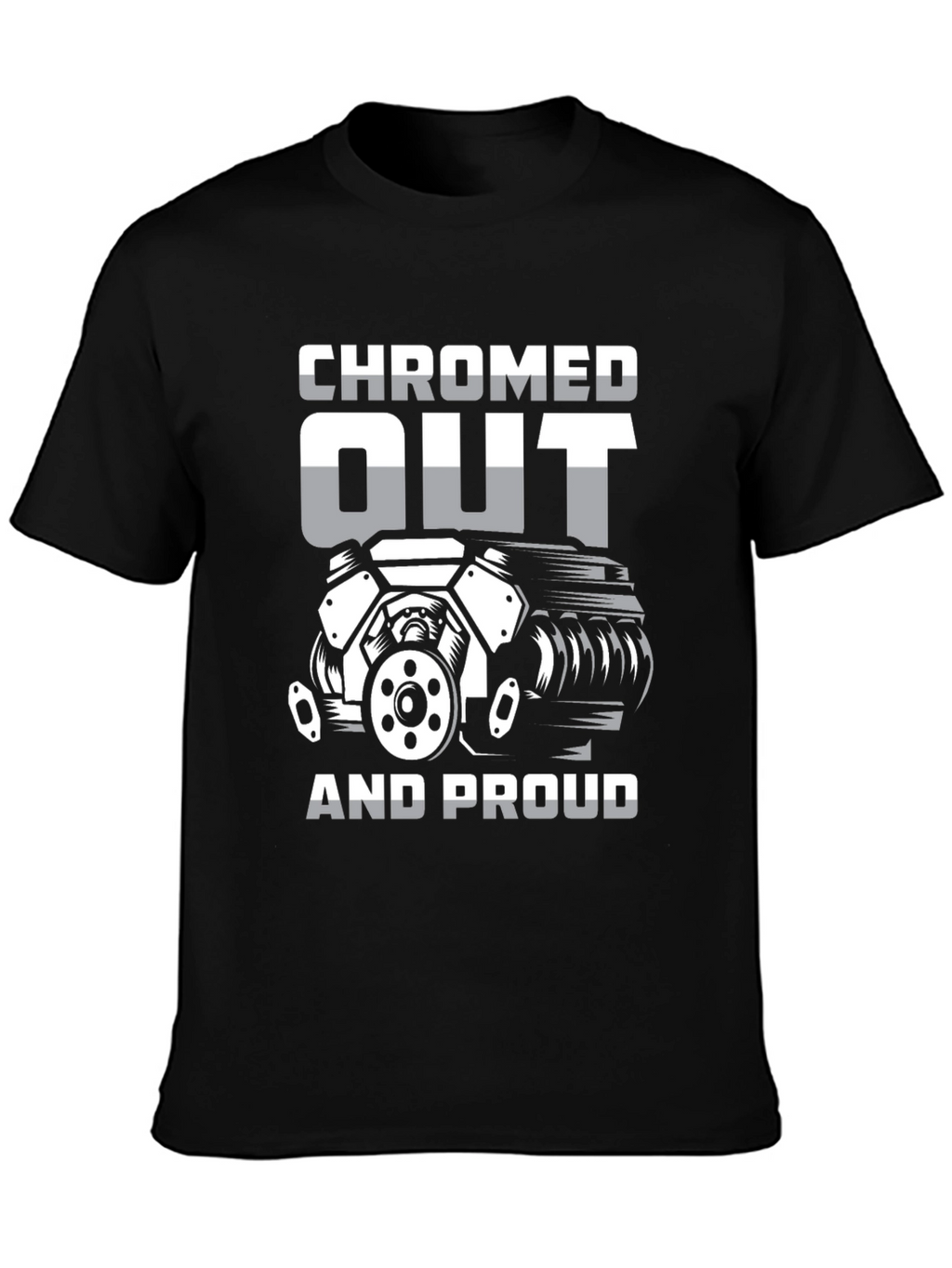 Chromed Out Engine T-Shirt - Mechanic Car Enthusiast Tee