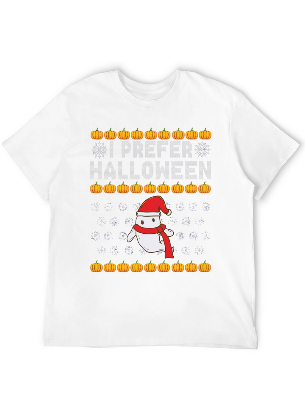 I Prefer Halloween Christmas Ghost T-Shirt