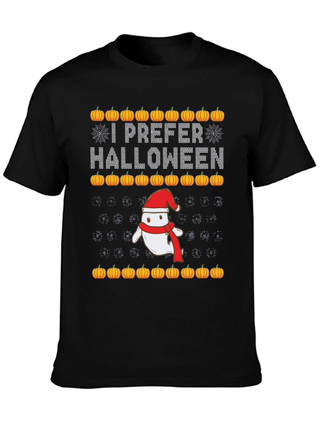 I Prefer Halloween Christmas Ghost T-Shirt