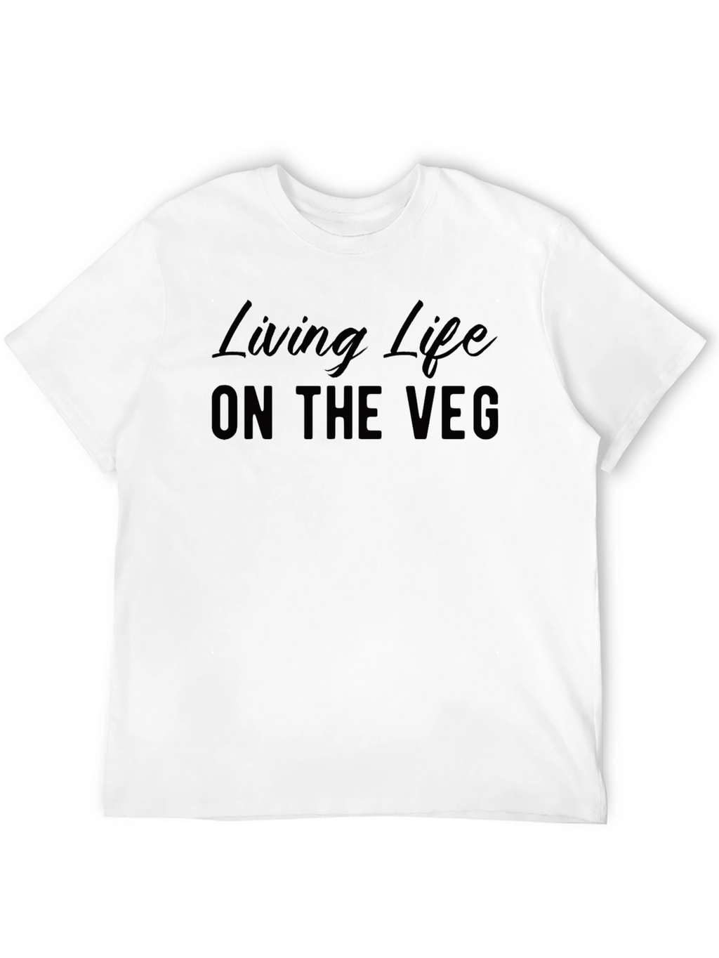 Living Life on the Veg Black Graphic T-Shirt