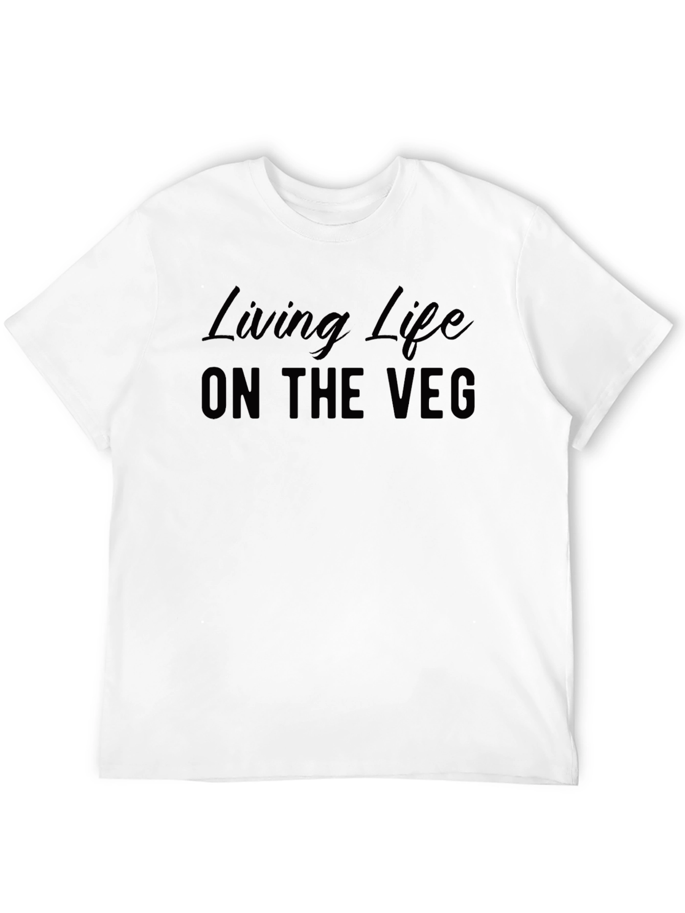 Living Life on the Veg Black Graphic T-Shirt