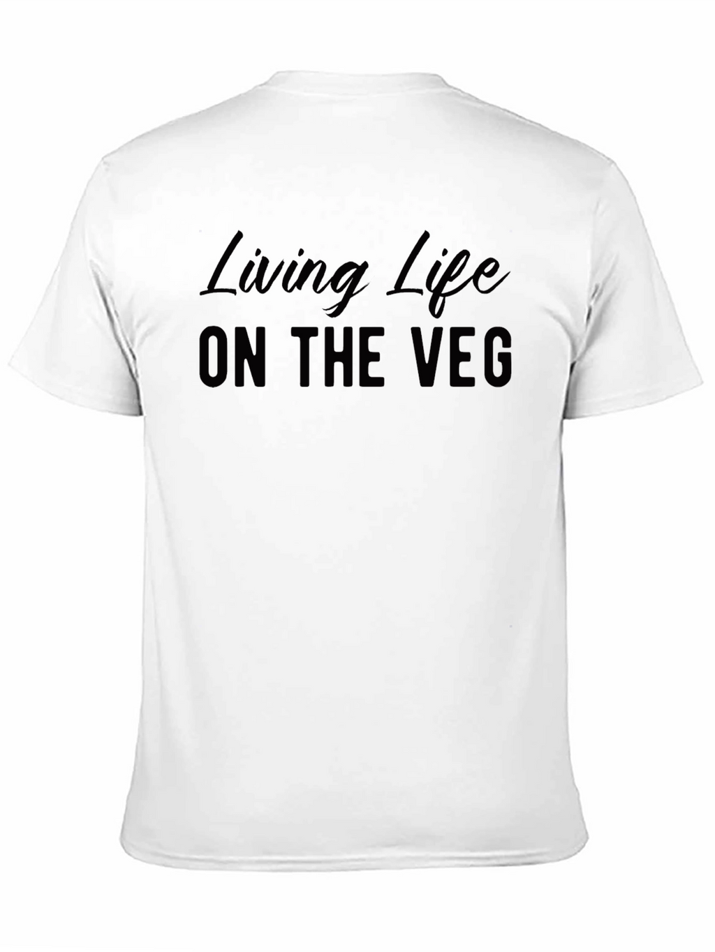 Living Life on the Veg Black Graphic T-Shirt