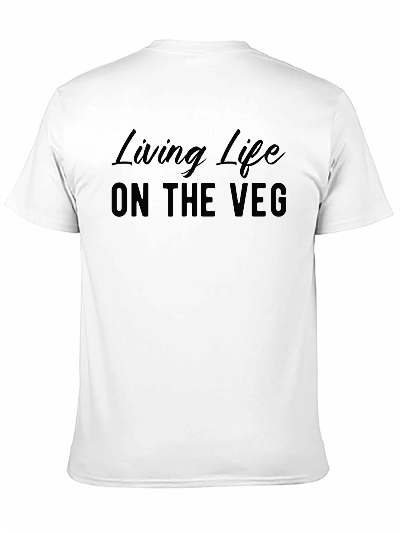 Living Life on the Veg Black Graphic T-Shirt