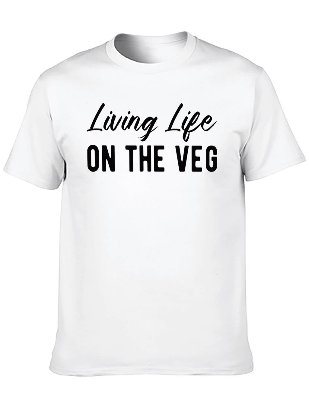 Living Life on the Veg Black Graphic T-Shirt