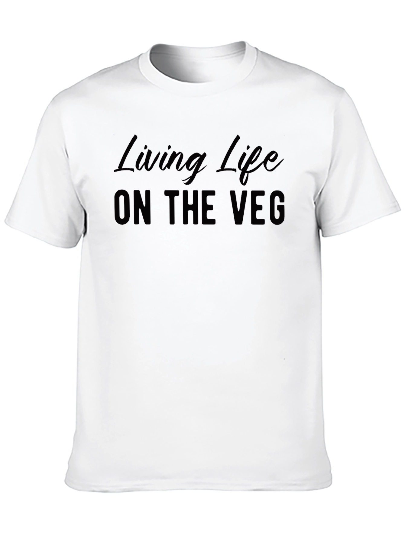 Living Life on the Veg Black Graphic T-Shirt