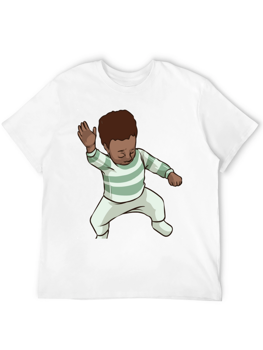 Dancing Baby Graphic Tee - Black Cotton Blend