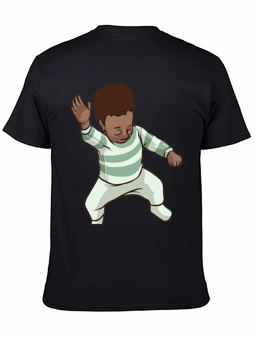 Dancing Baby Graphic Tee - Black Cotton Blend