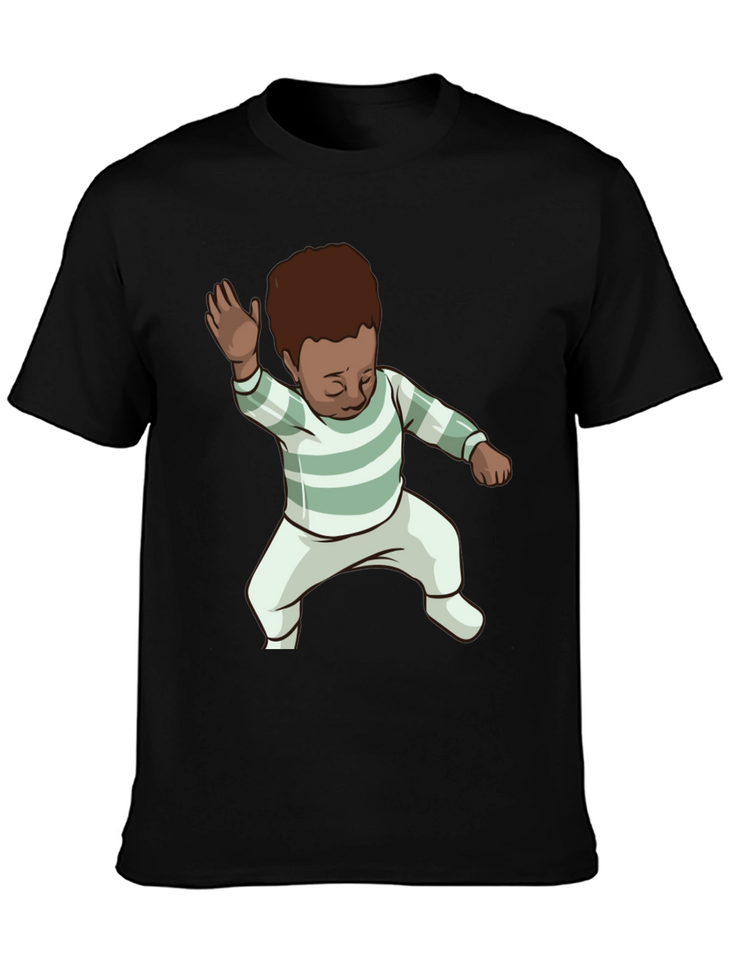 Dancing Baby Graphic Tee - Black Cotton Blend