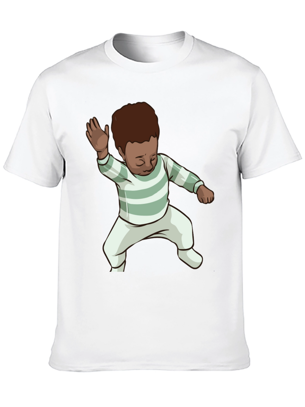 Dancing Baby Graphic Tee - Black Cotton Blend