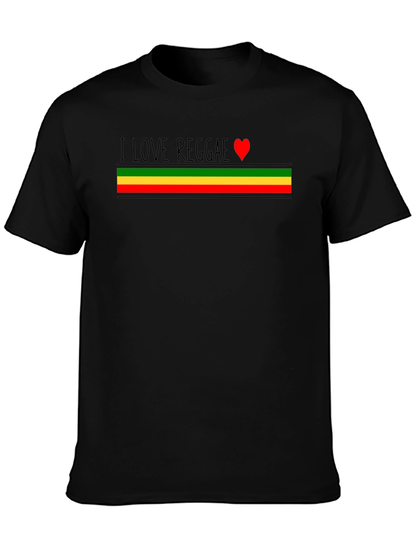 I Love Reggae T-Shirt - Rasta Colors