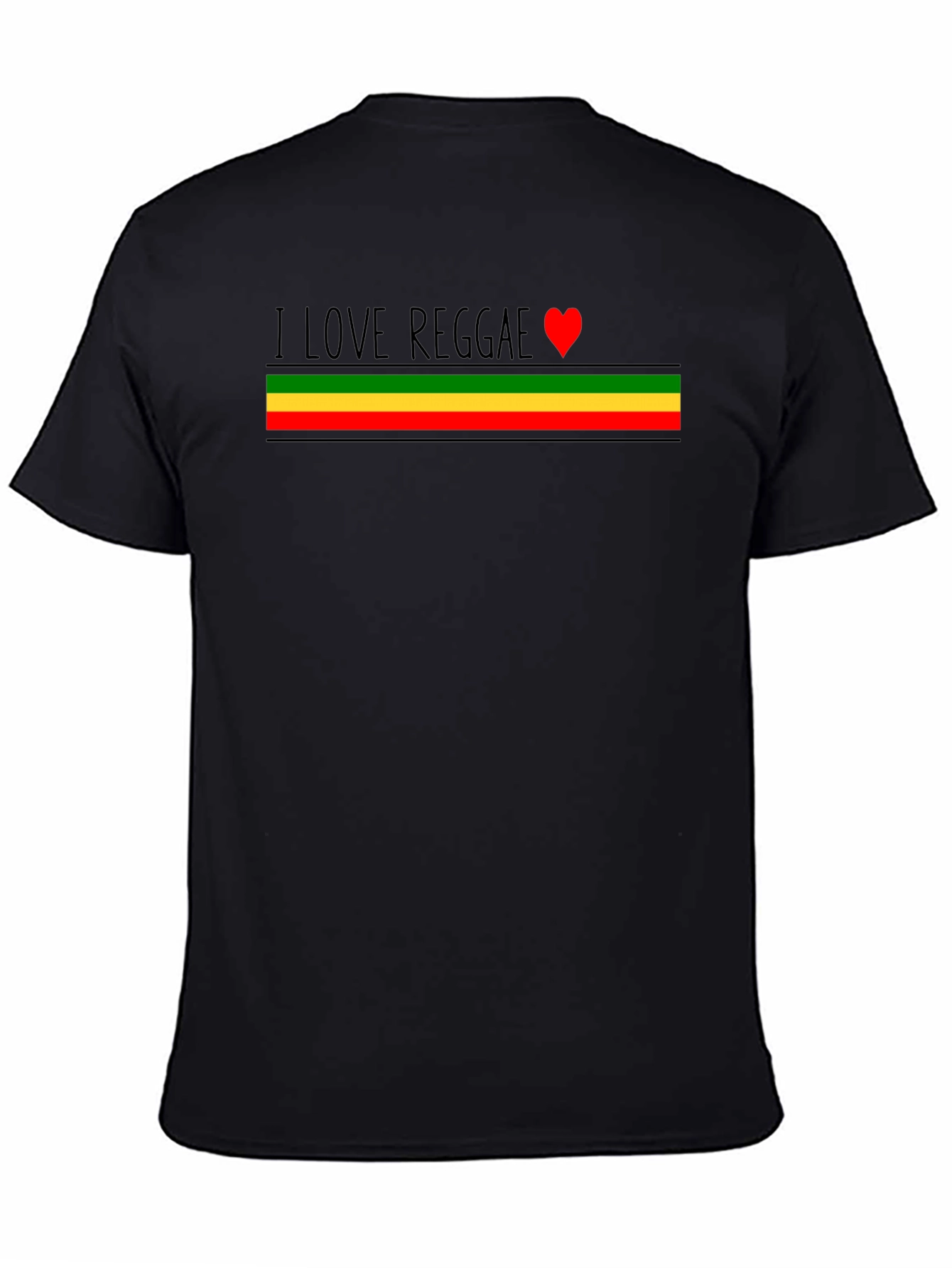 I Love Reggae T-Shirt - Rasta Colors