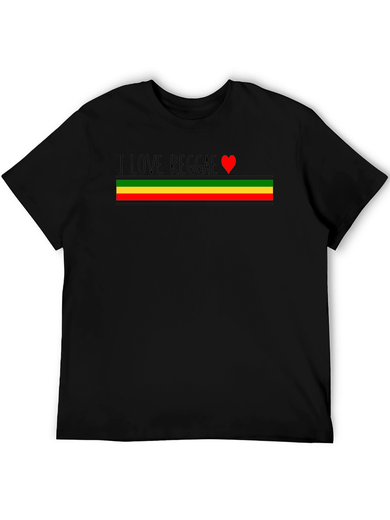 I Love Reggae T-Shirt - Rasta Colors