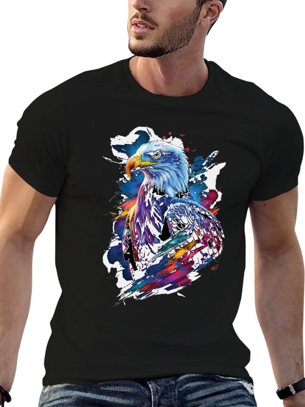 Eagle Graphic Black T-Shirt