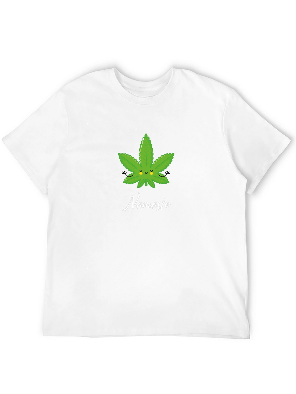 Namaste Weed Leaf Graphic T-Shirt