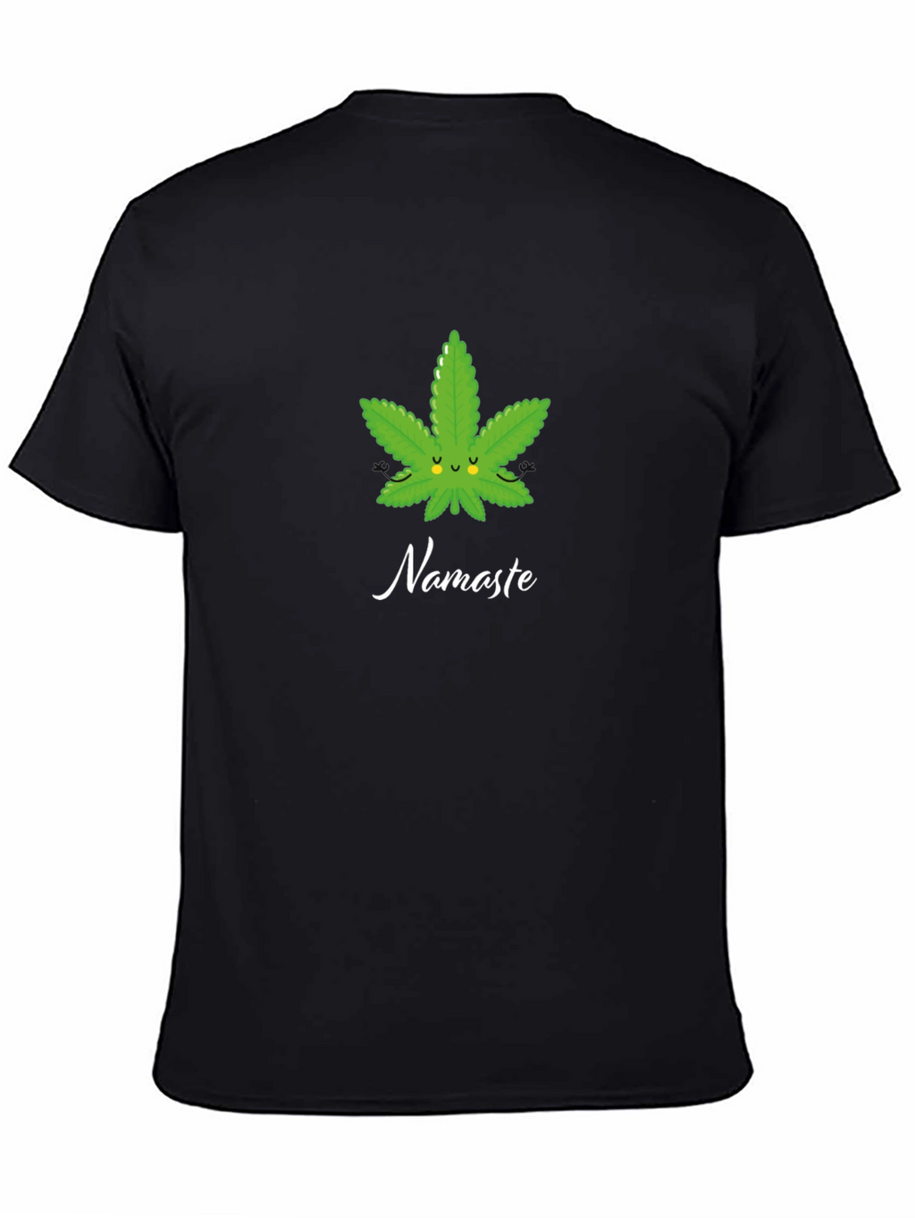 Namaste Weed Leaf Graphic T-Shirt