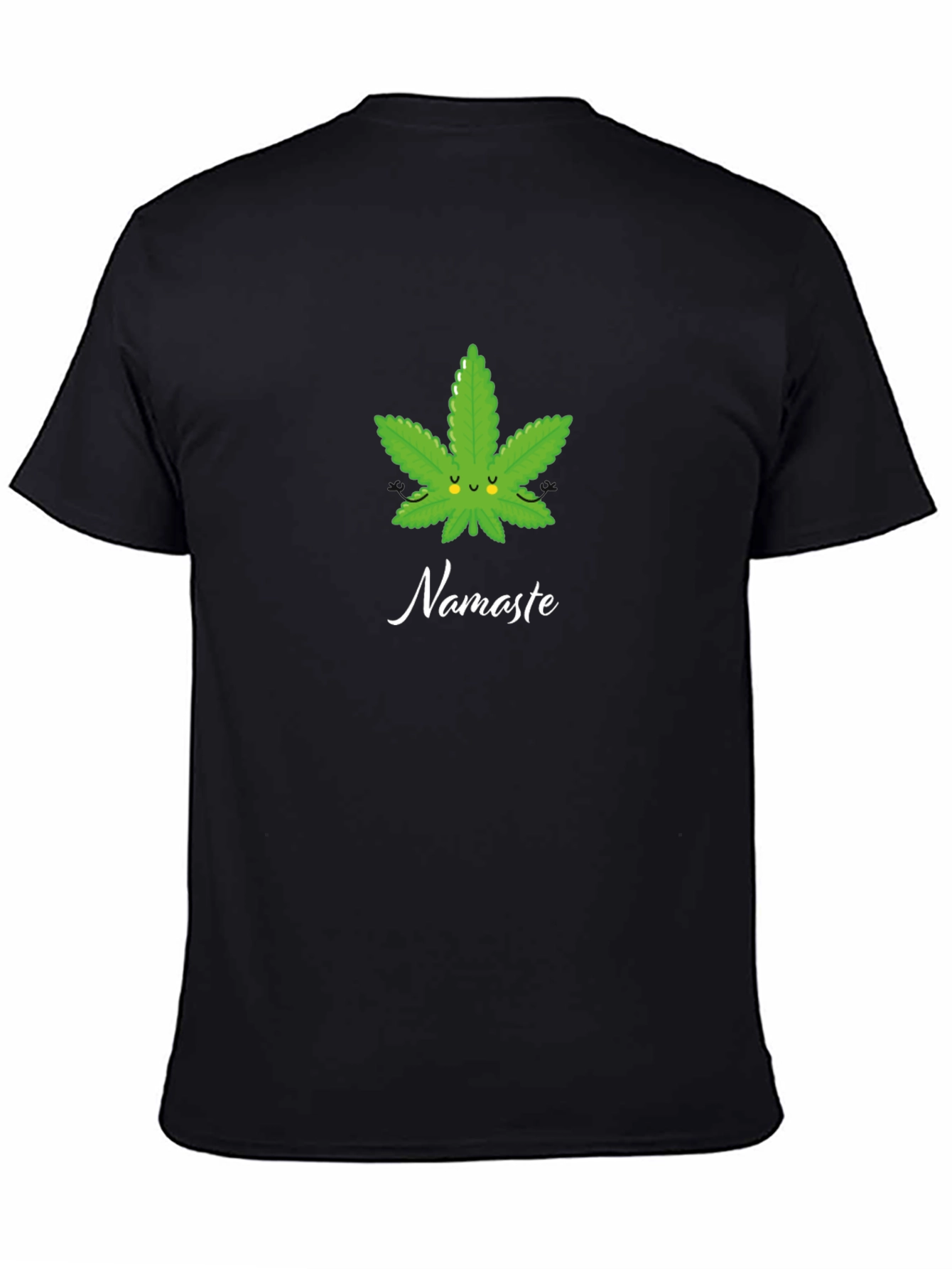 Namaste Weed Leaf Graphic T-Shirt
