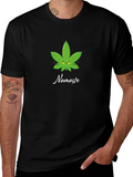 Namaste Weed Leaf Graphic T-Shirt